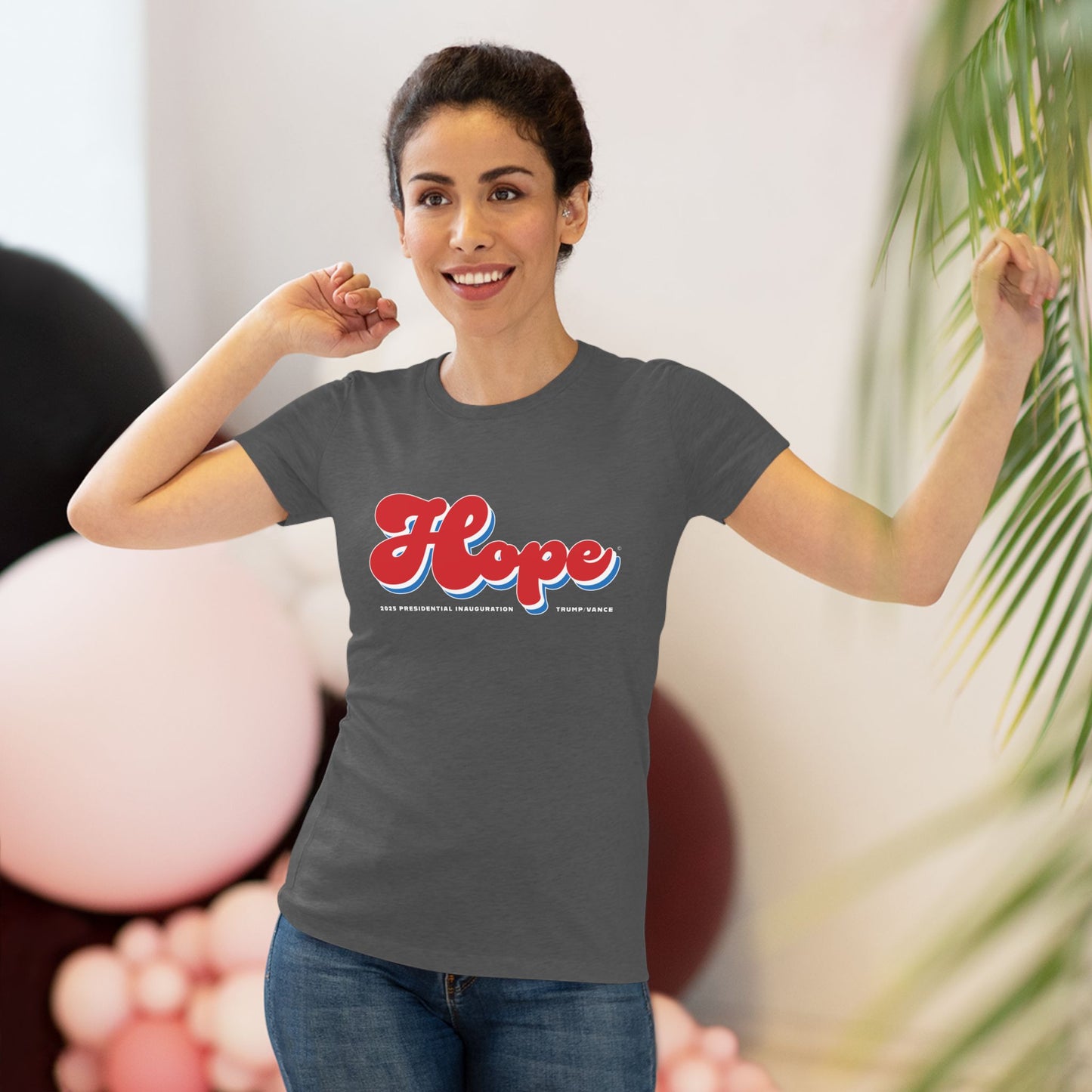 01-011 Inauguration 2025 - Retro Red, White & Blue "Hope" Women's Triblend Tee