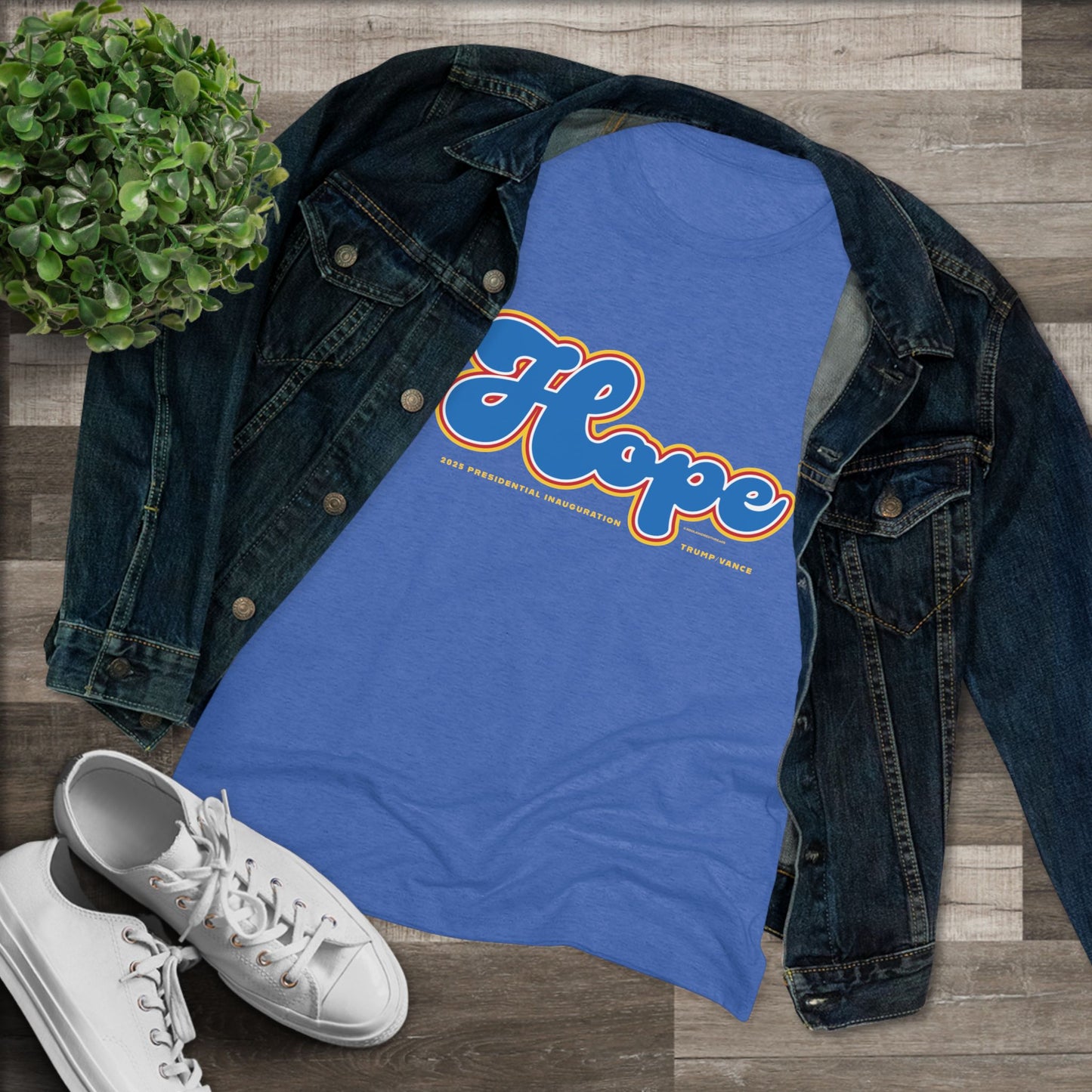 01-009 Inauguration 2025 - Retro Blue "Hope" Women's Triblend Tee