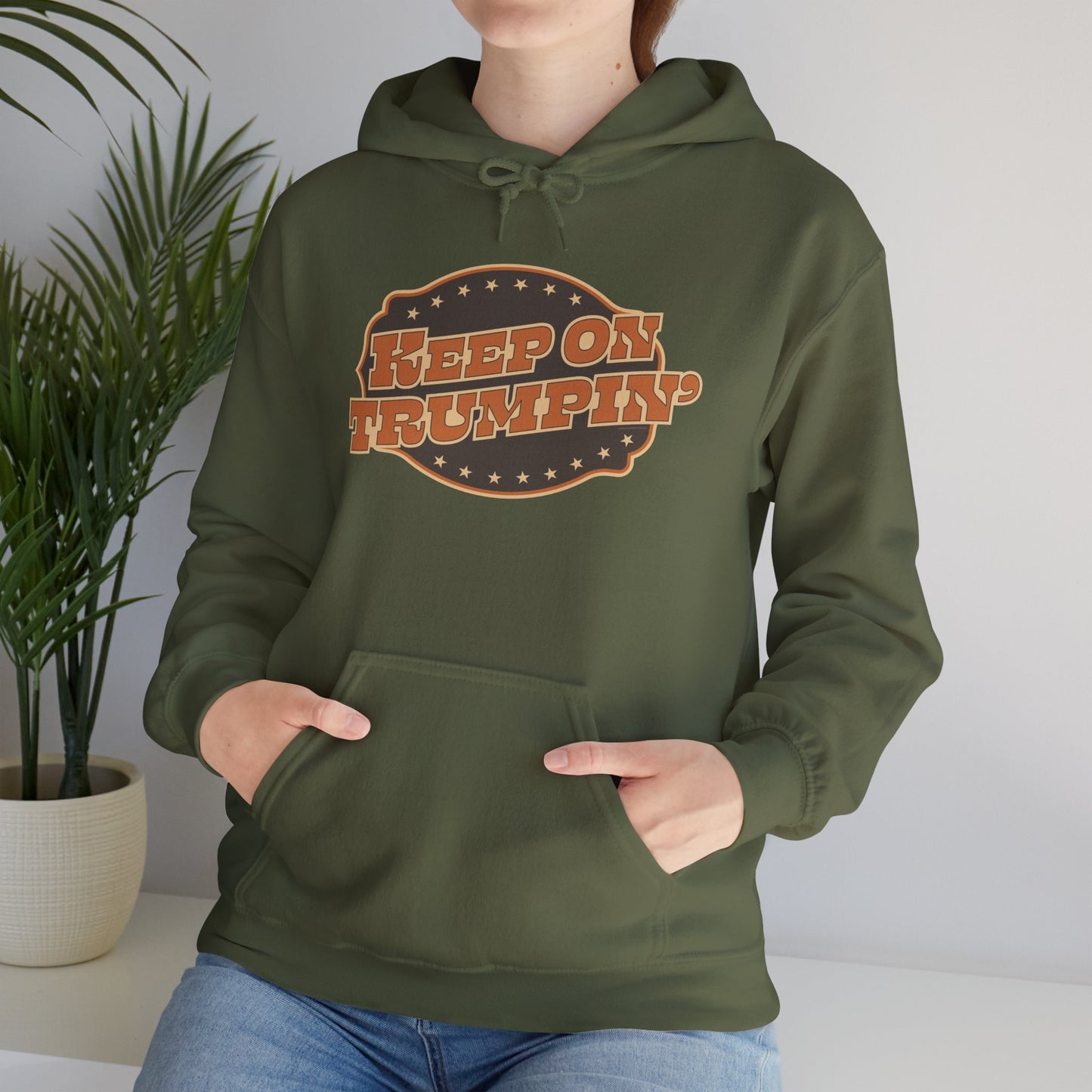 01-008 Keep on Trumpin' – Rodeo Style Unisex Heavy Blend™ Hooded Sweatshirt