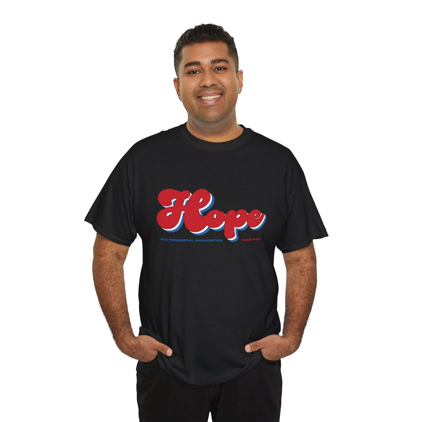 01-004 Inauguration 2025 - Retro Red, White & Blue "Hope" - Unisex Heavy Cotton Tee