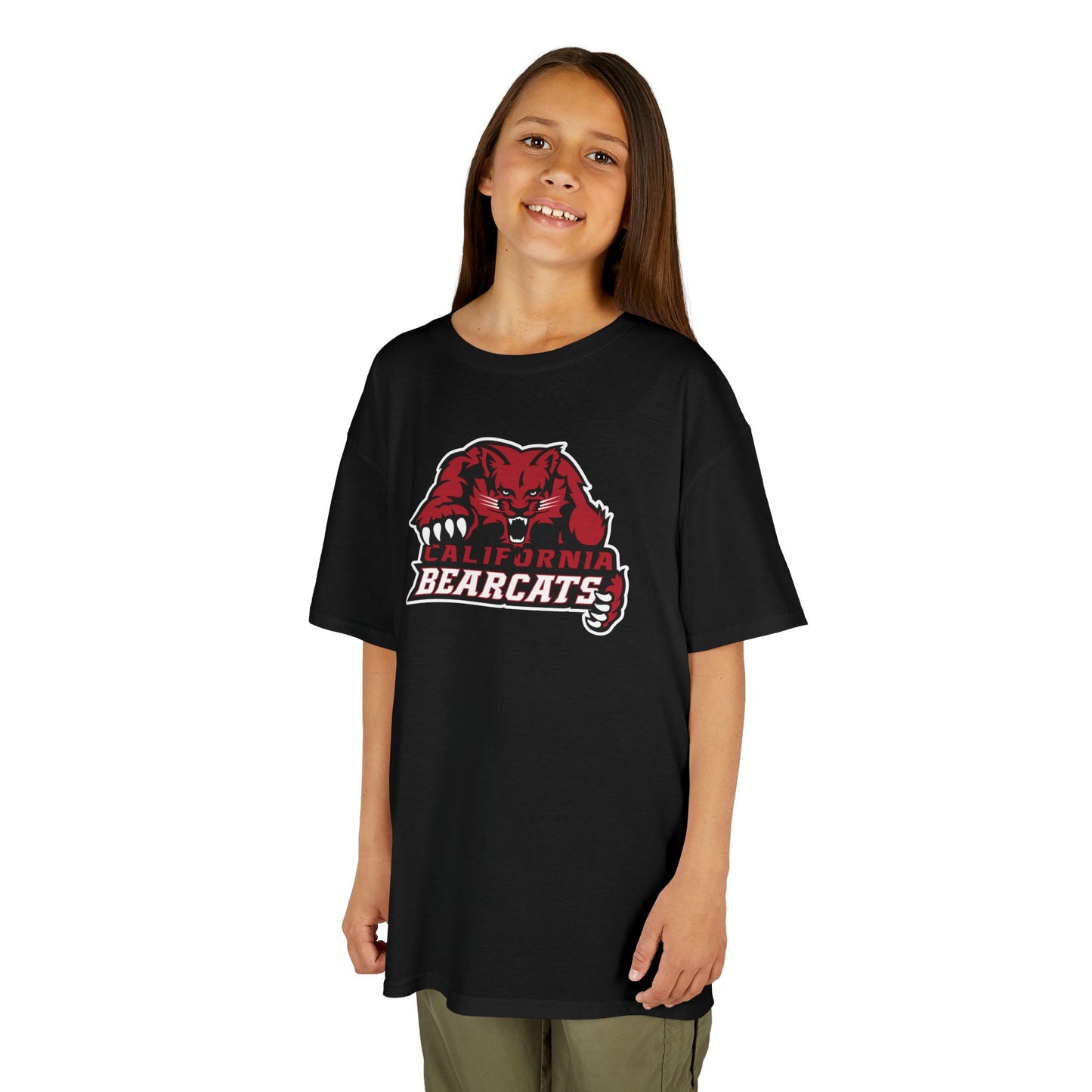 05-020 California Bearcats Dynamic Logo Kids Heavy Cotton™ Tee (Black)