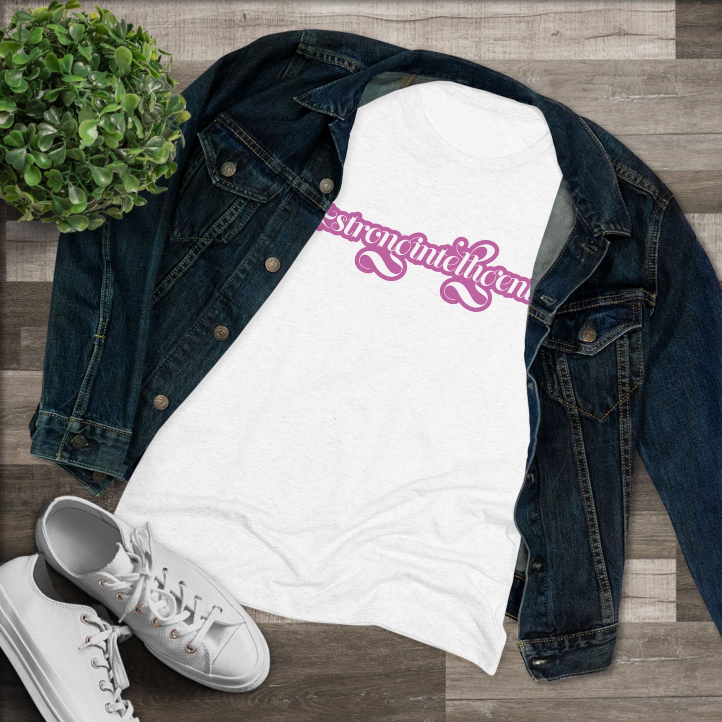 02-007 #StrongIntelligent – Women's Triblend Tee