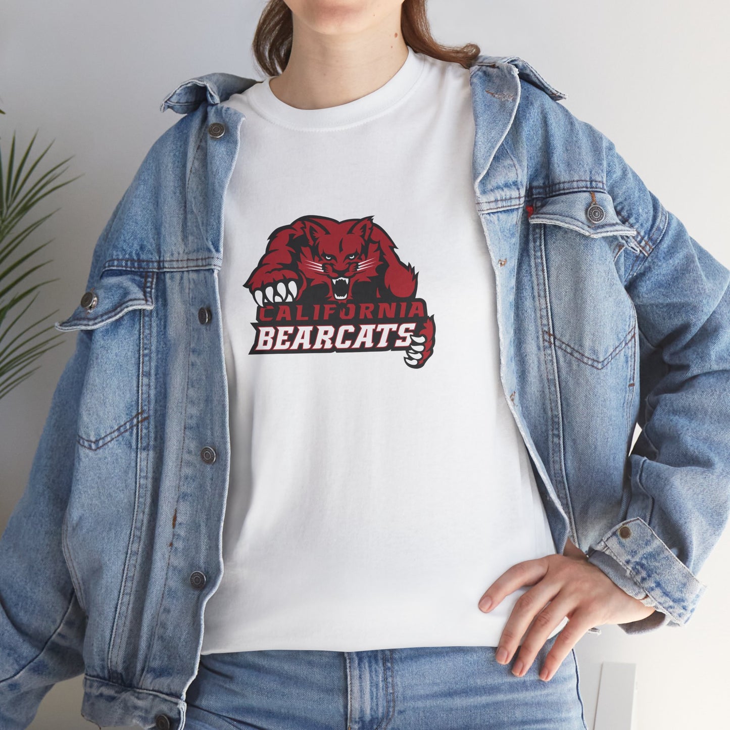 05-010 California Bearcats Unisex Heavy Cotton Tee (White)