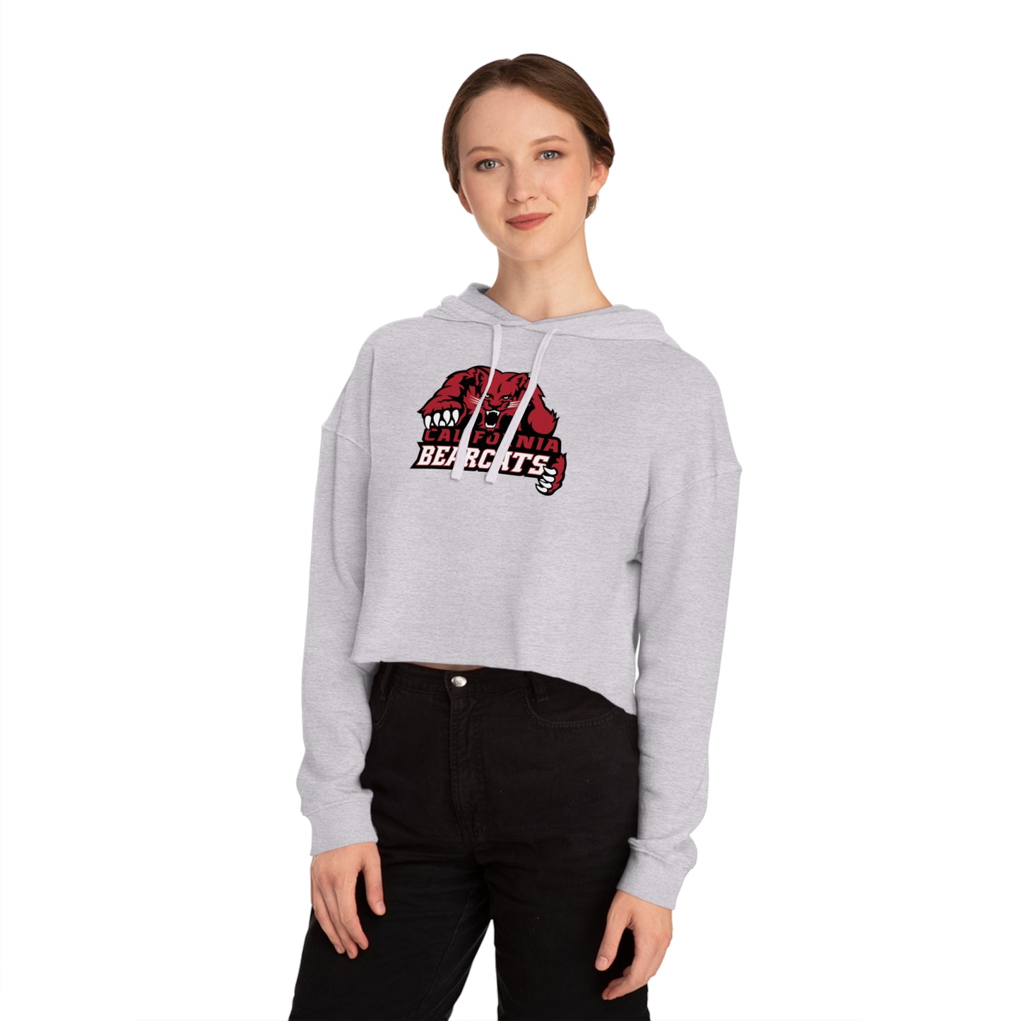 05-018 California Bearcats Dynamic Logo Women’s Cropped Hooded Sweatshirt