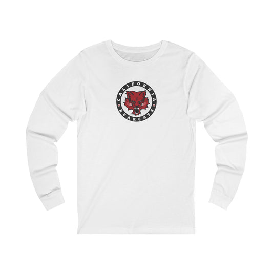 05-024 California Bearcats Round Logo Unisex Jersey Long Sleeve Tee (White)