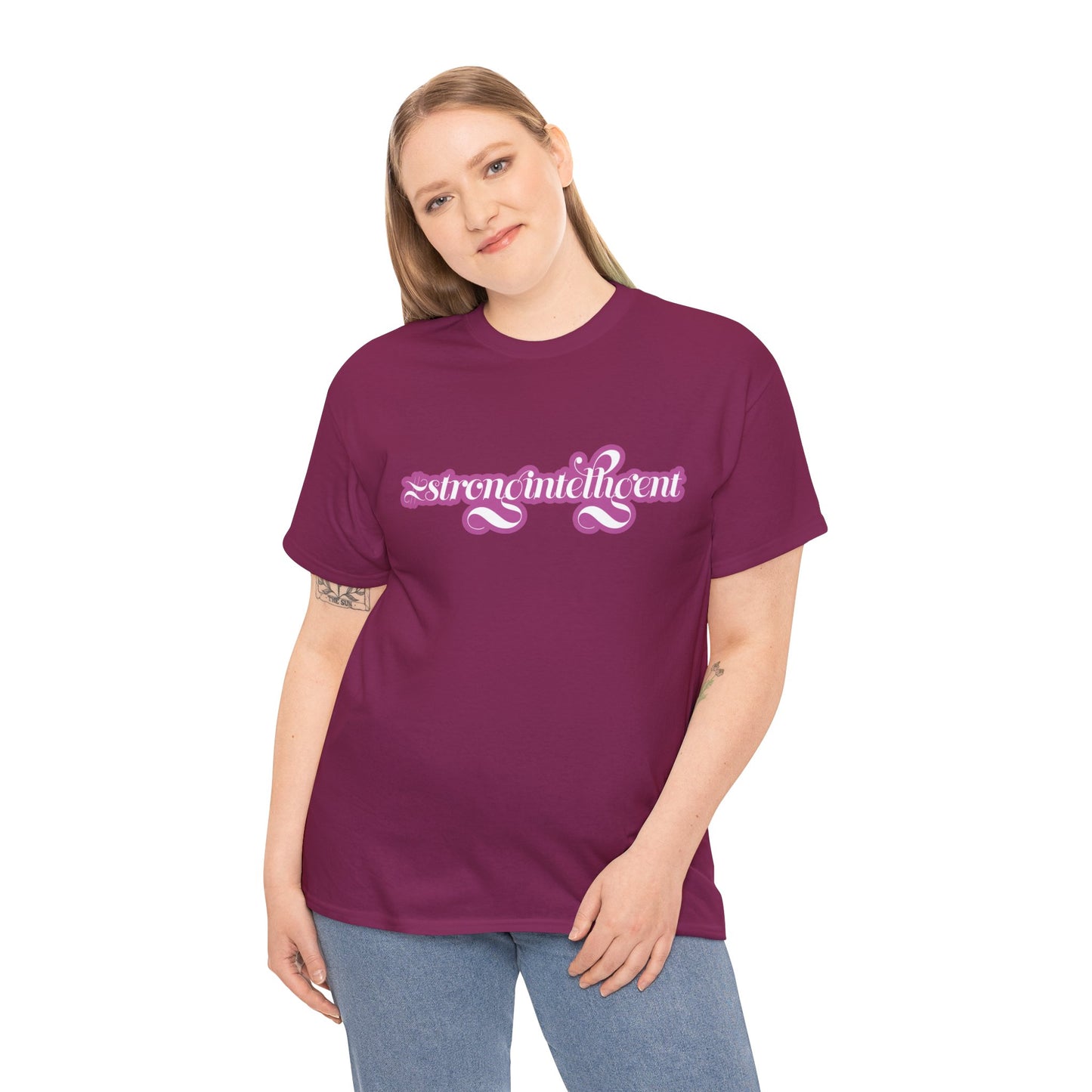 02-009 #StrongIntelligent Unisex Heavy Cotton Tee