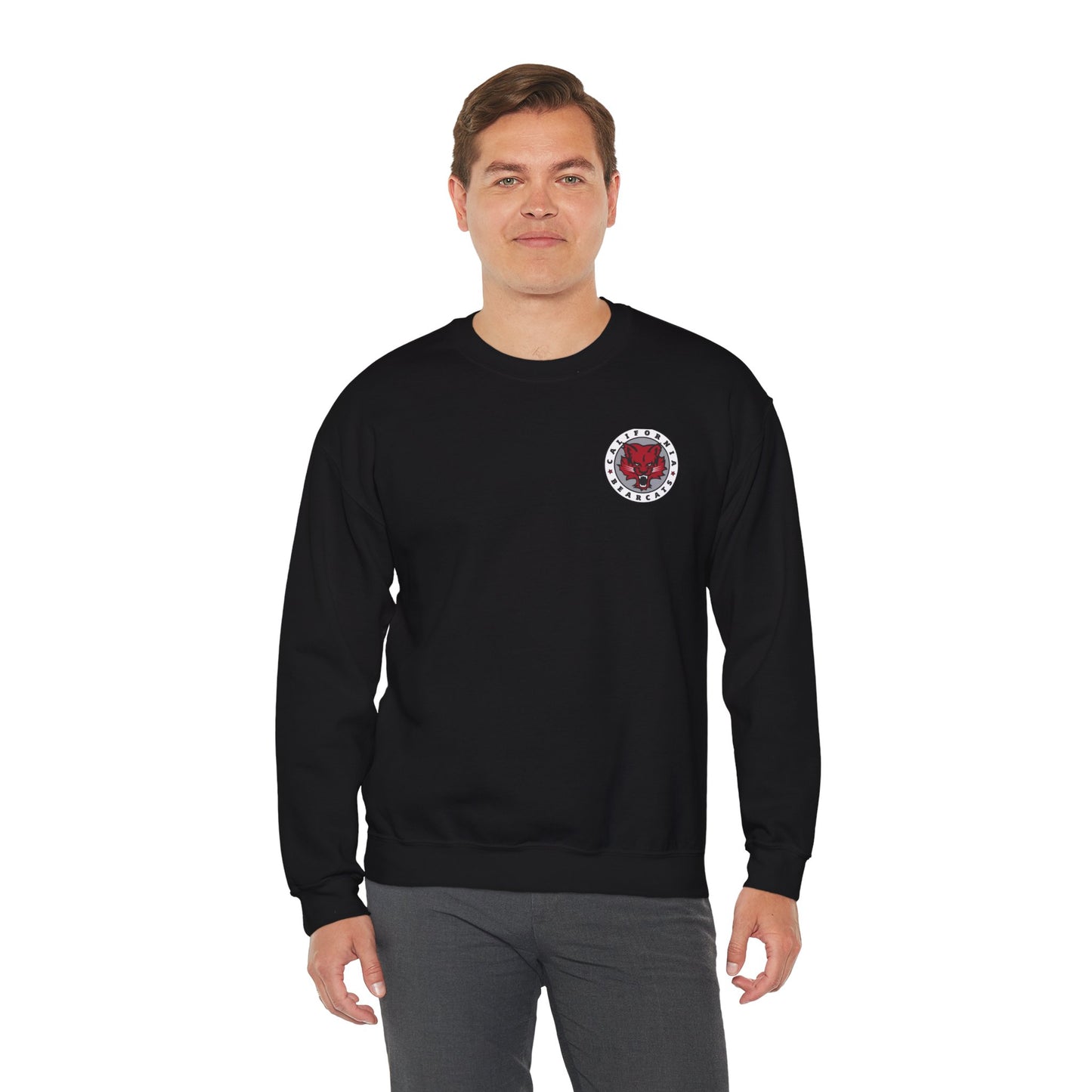 05-015 California Bearcats Pocket Logo Unisex Heavy Blend™ Crewneck Sweatshirt (Black)