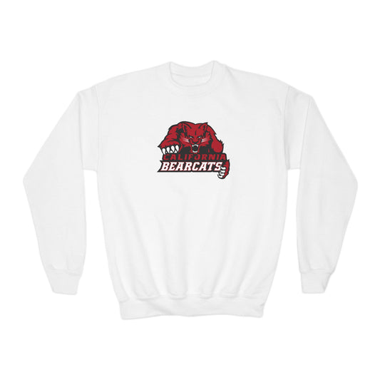 05-023 California Bearcats Dynamic Logo Youth Crewneck Sweatshirt (White)