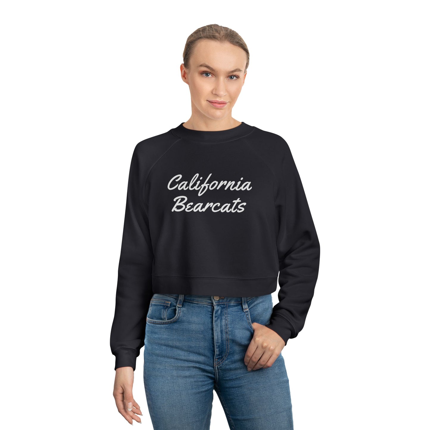 05-017 California Bearcats Script Logo Women's Cropped Fleece Pullover