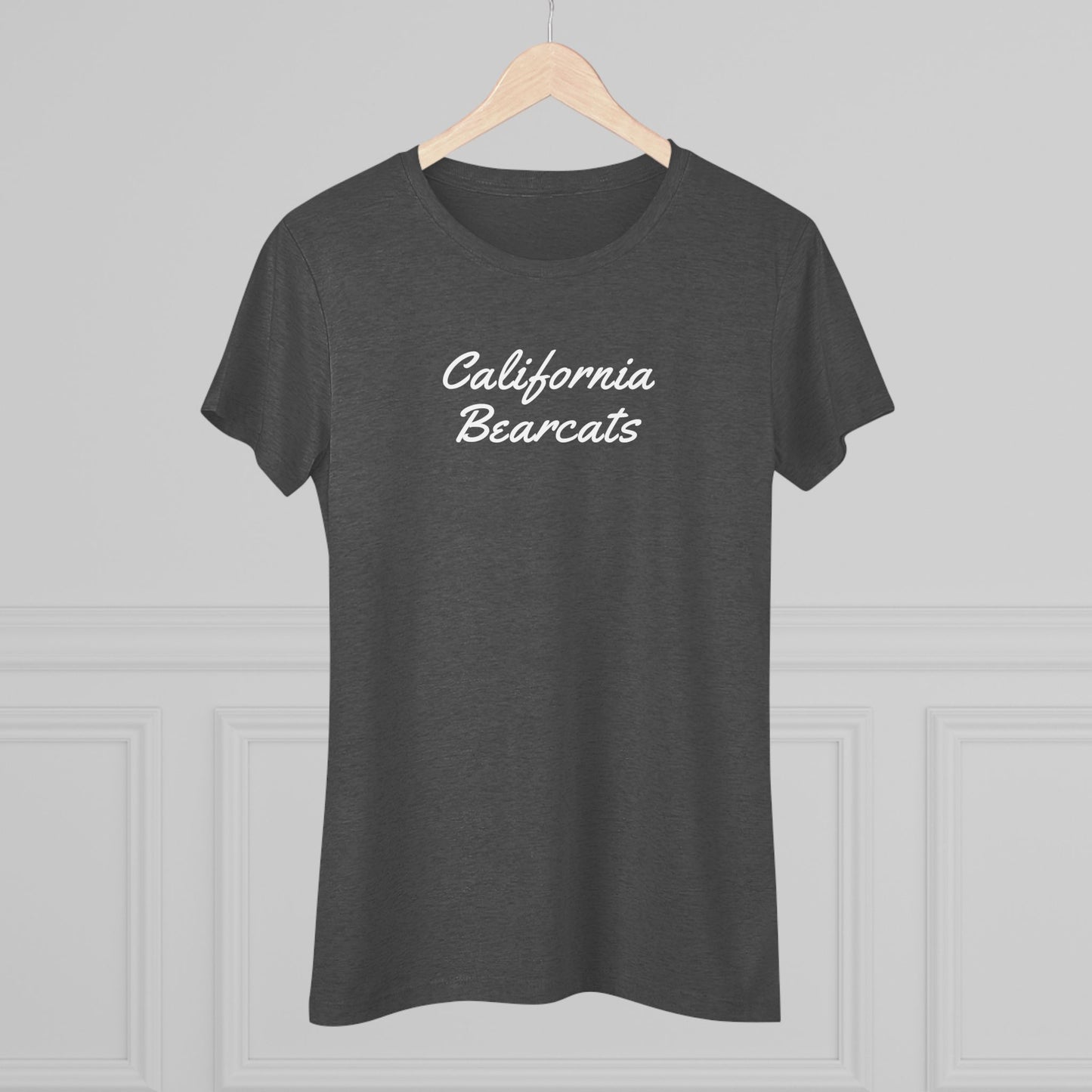05-011 California Bearcats Script Logo Women's Triblend Tee (Black)