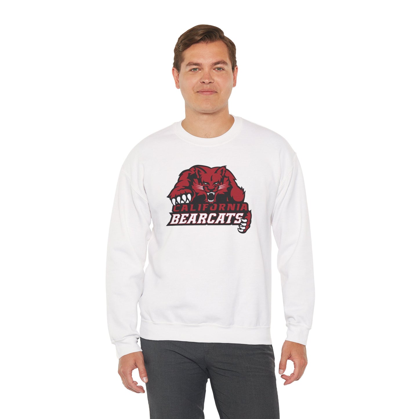 05-002 California Bearcats Unisex Heavy Blend™ Crewneck Sweatshirt (White)